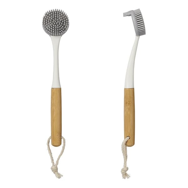 Oppvaskbørste silikon 30,5 cm Ø6 cm bambus