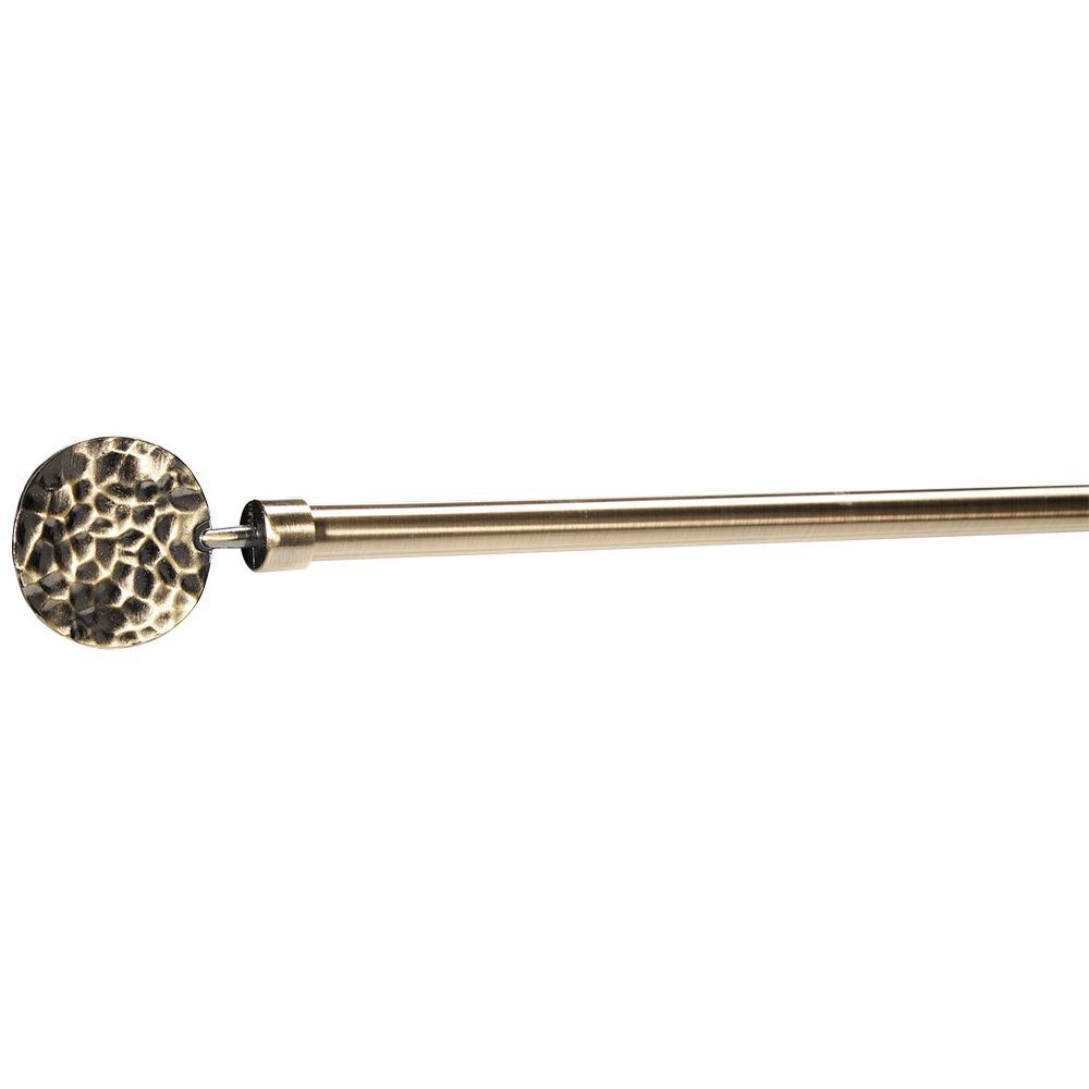 Kit tringle extensible embout martelé couleur laiton mat L120/210cm