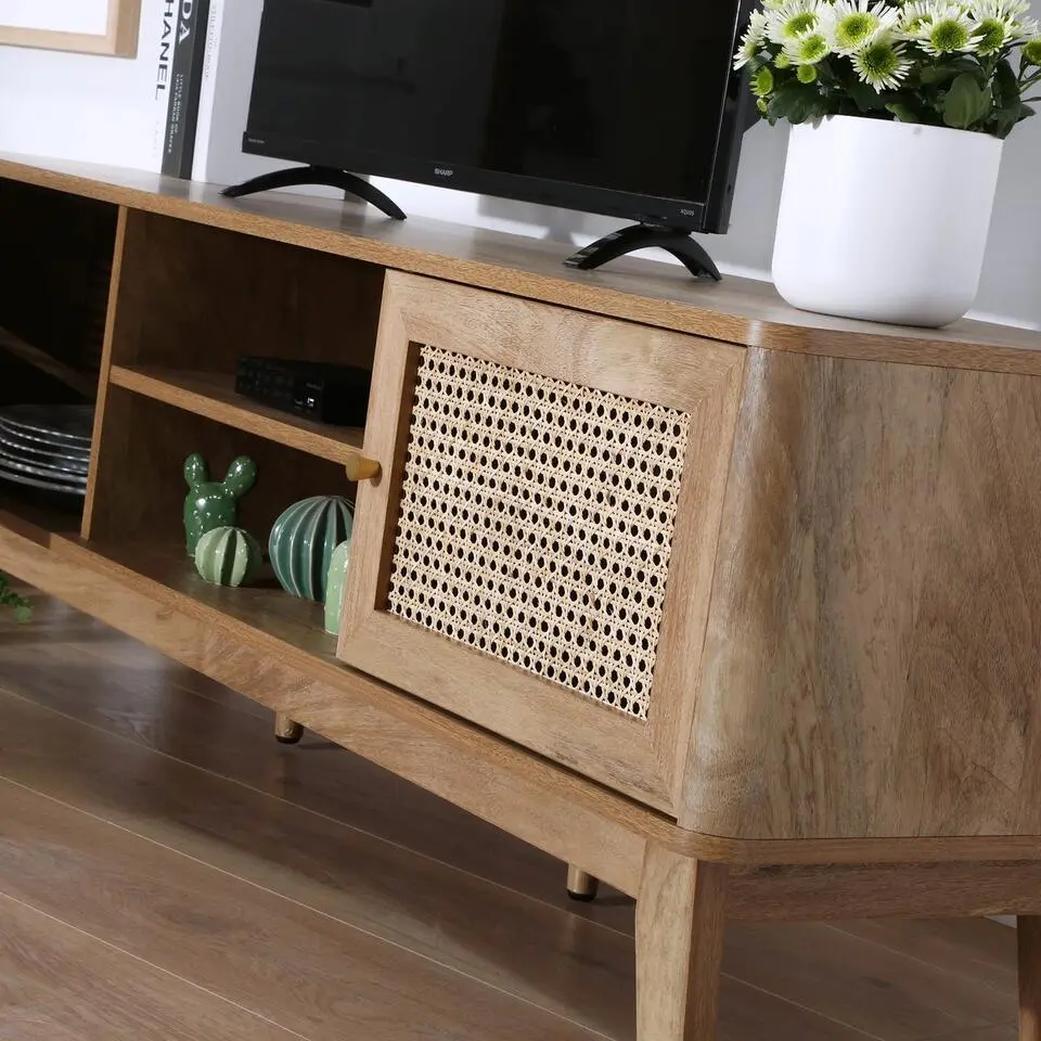 CALICOSY - TV-Meubel PALMO - Licht hout - 49x140x39 cm
