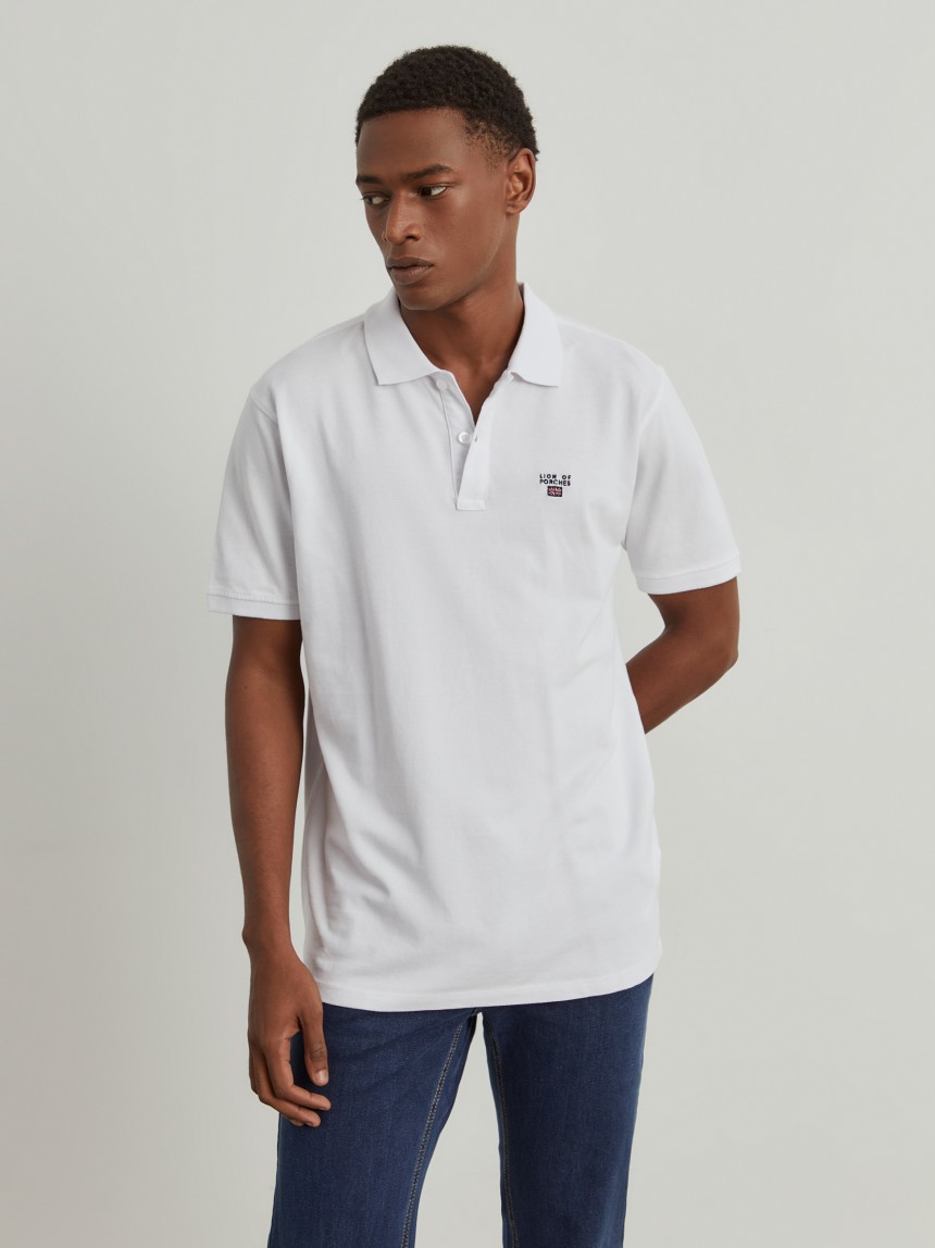 Polo regular fit 100% algodão