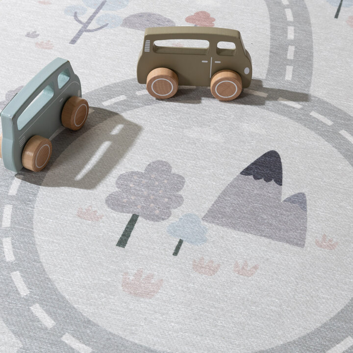 Speelkleed auto - Rocky Ride Wit | Wasbaar