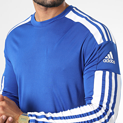 Tee Shirt Manches Longues A Bandes GK9152 Bleu Roi