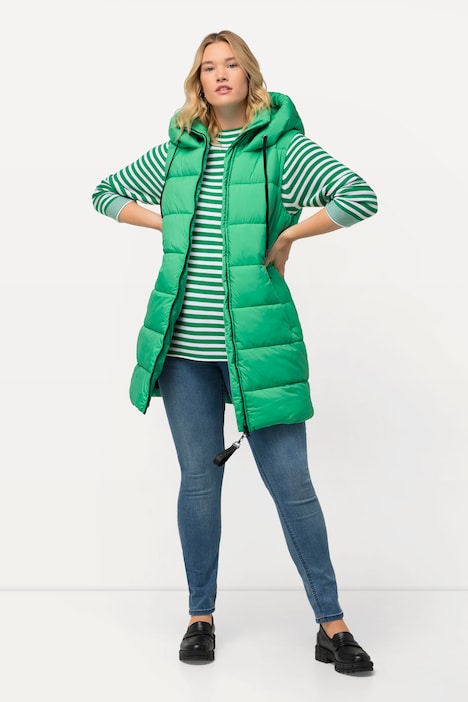 HYPRAR Long-Steppweste, 2-Wege-Zipper, wasserabweisend