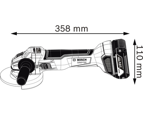 Bosch Professional GWS 18V-10 accu haakse slijper inclusief L-BOXX, zonder accu en lader