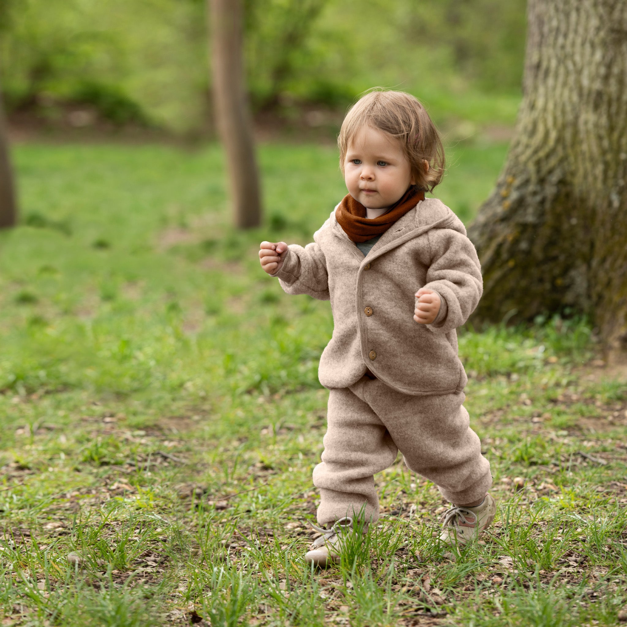 Engel Natur Baby Hose aus Merinowolle Walnuss Melange