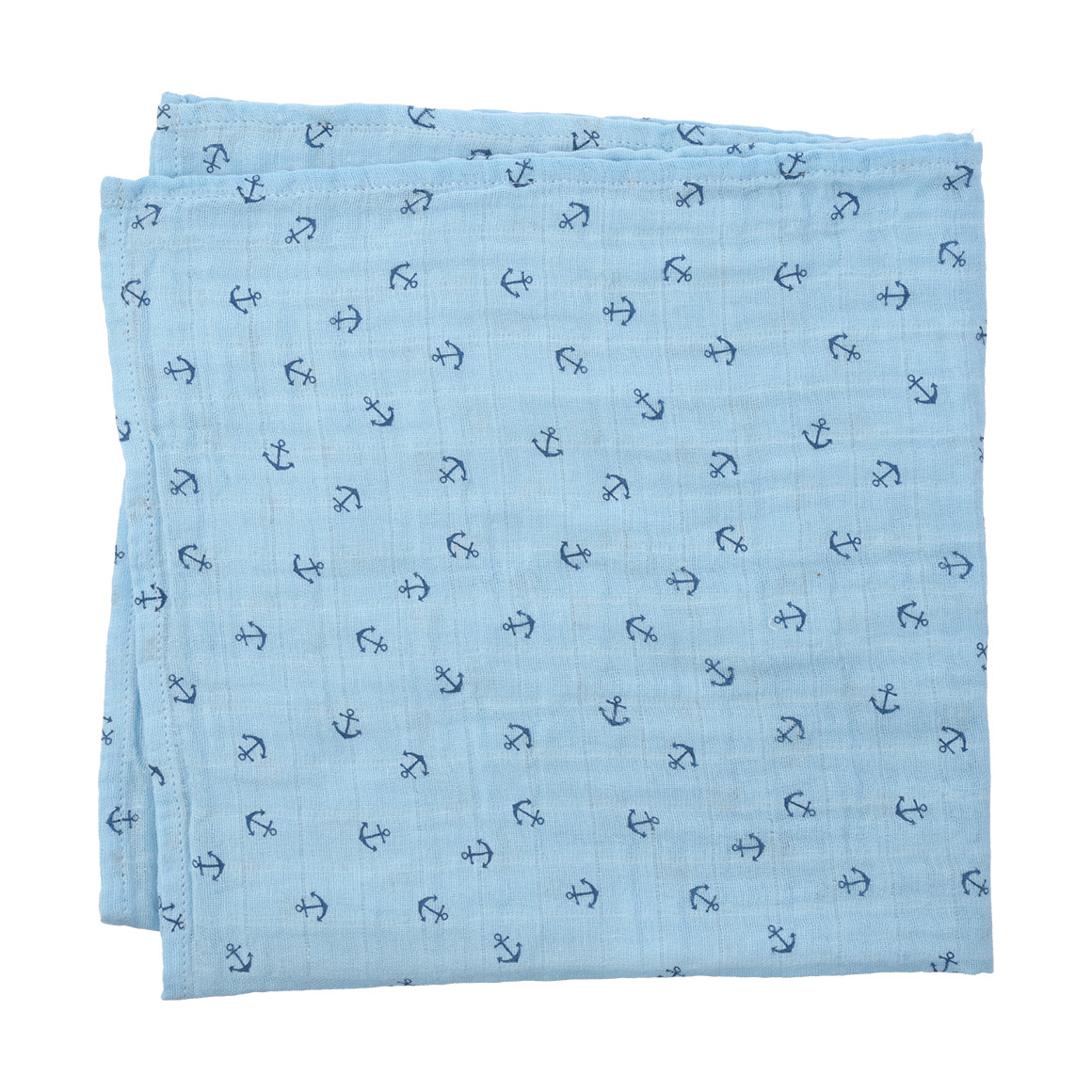 Topomini 3 Musselintücher 60 x 60 cm blau / beige / weiss