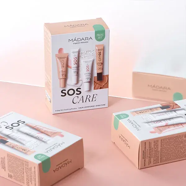 Kit de cuidados suaves SOS Care em 4 passos da Madara Cosmetics, 64ml