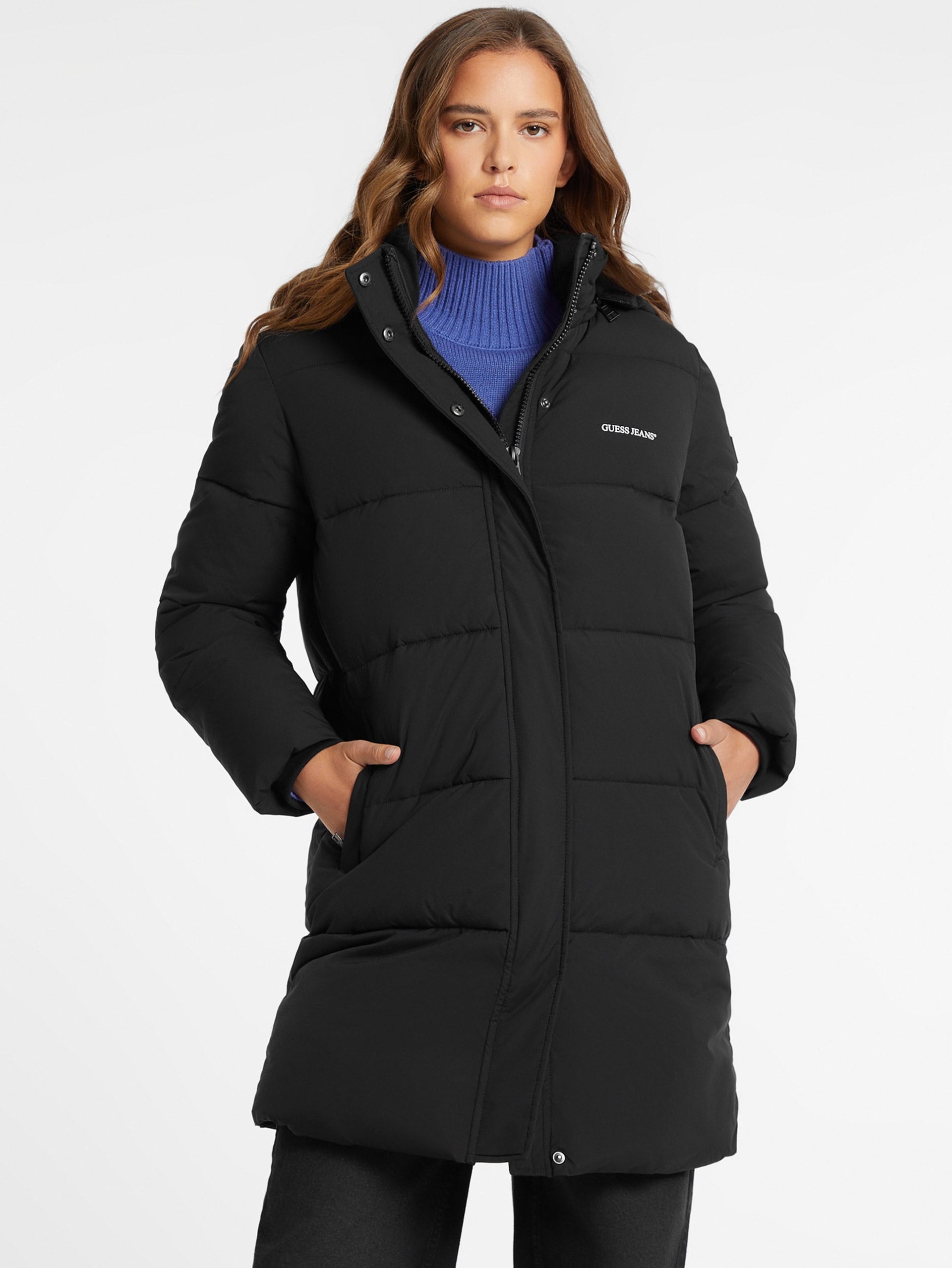 Jaqueta puffer com capuz