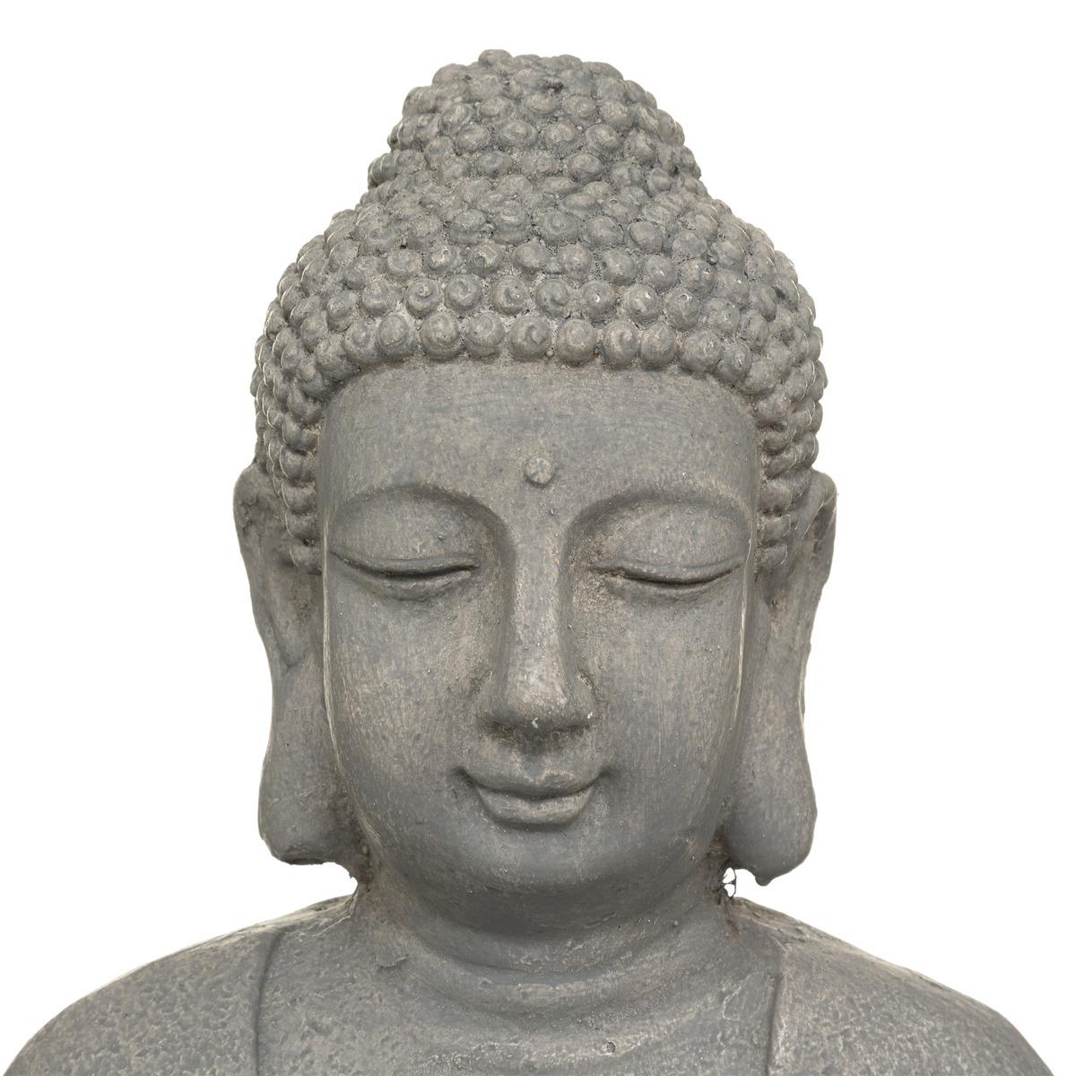 LAMPE SOLAIRE BOUDDHA ARDOISE H.43CM
