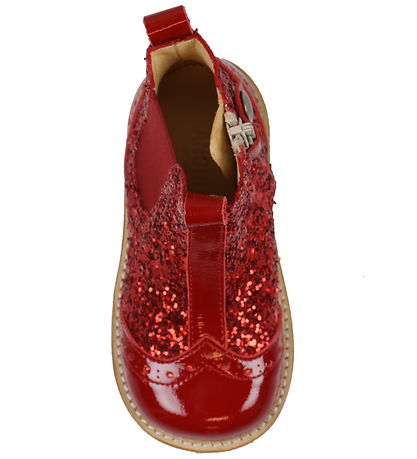 Angulus Stiefel - Chelsea - Rot m. Glitzer