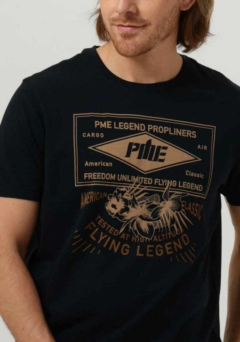PME LEGEND blauwe pme legend t-shirt short sleeve r-neck single jersey lw play