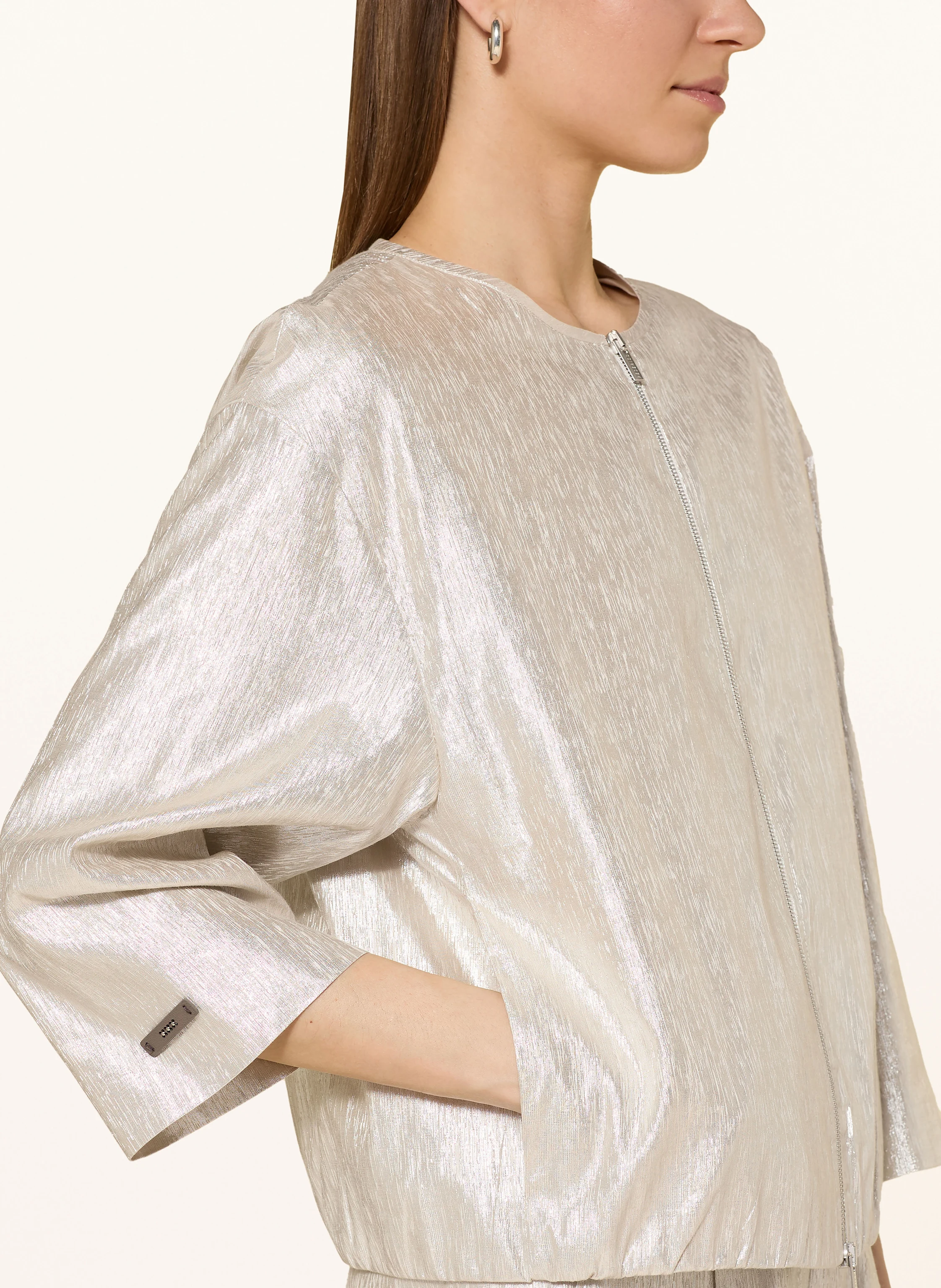 PESERICO Jacke mit 3/4-Arm und Glitzergarn