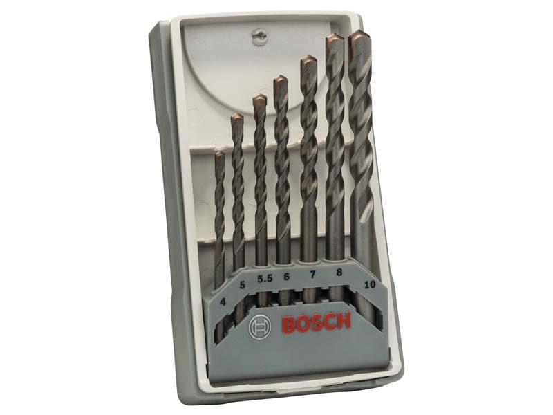 Bosch Professional Betonbohrer-Set CYL-3, 4 - 10 mm, 7-teil 7-teiliges CYL-3 Bohrer-Set für Bohrungen in Beton