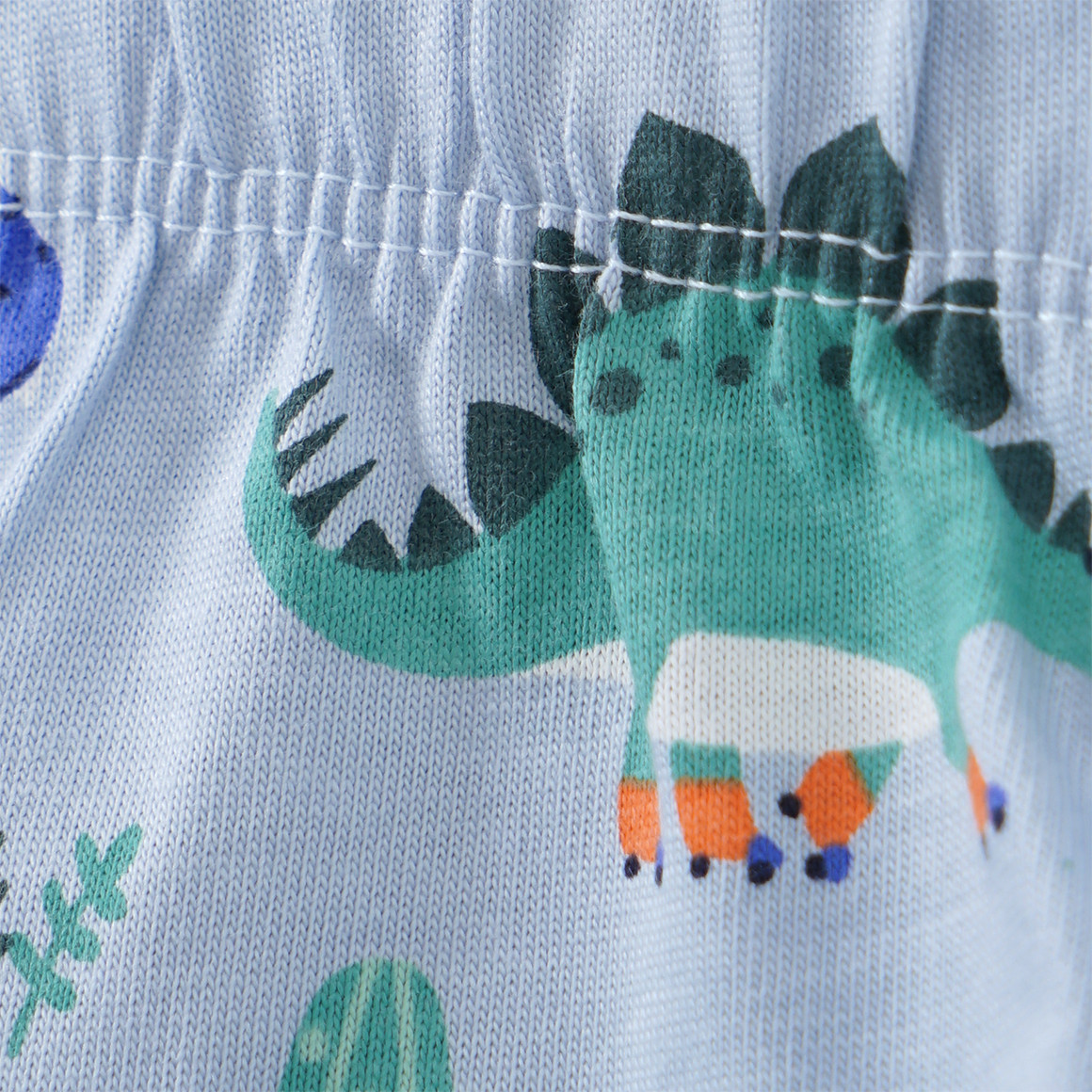 Topomini Baby Schlafanzug mit Dino-Motiven hellblau / bunt