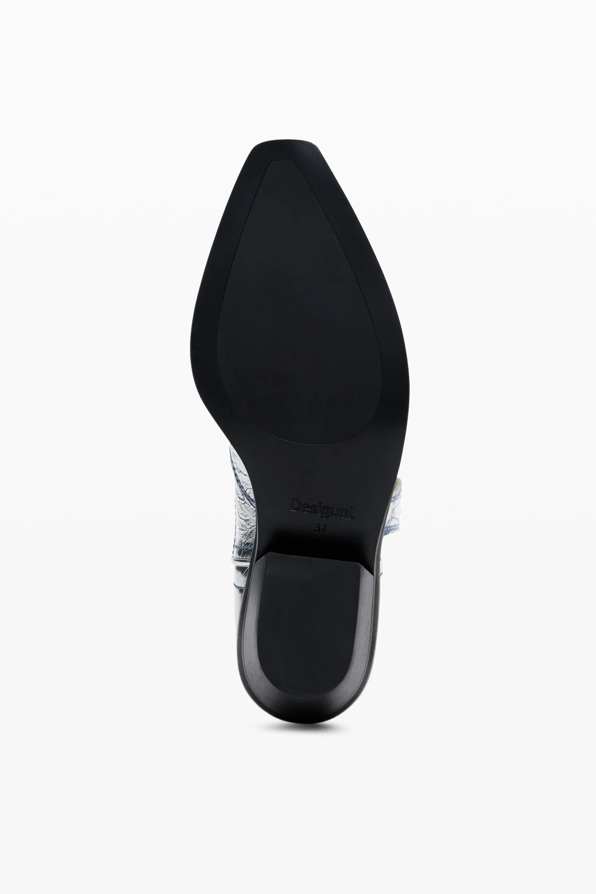 bota de cowboy metálica