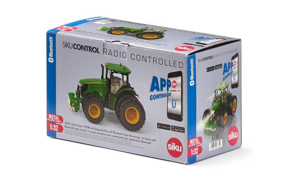 Traktor John Deere 7290R Doppelreifen, App 1:32<br>Siku Control Traktor mit Bluetooth Smartphone App Steuerung