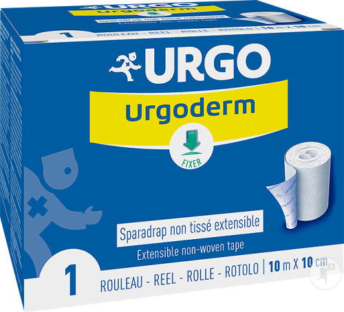 Urgo Urgoderm Sparadrap Non Tissé Extensible 10m x 10cm 1 Rouleau