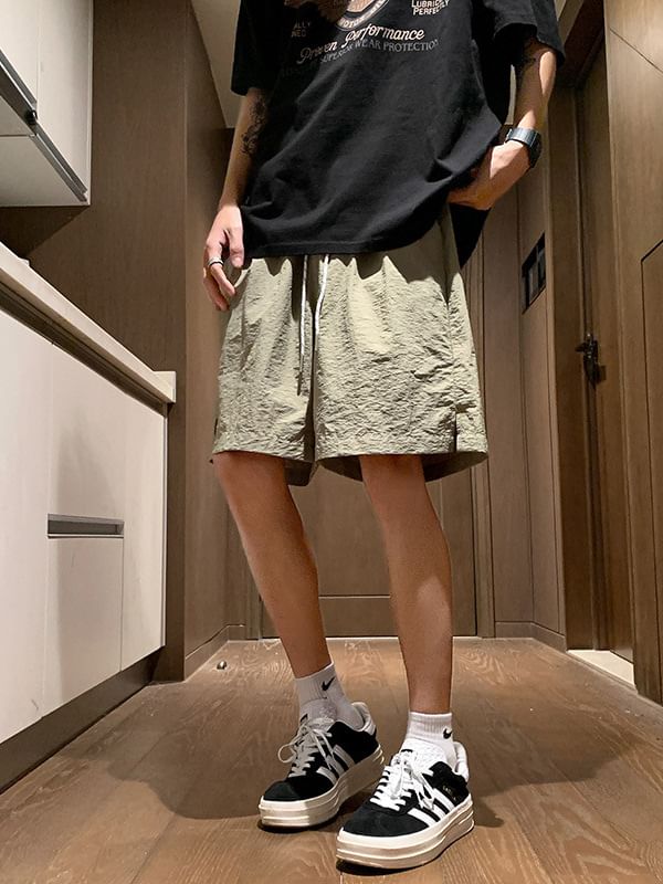 Obikan - Mid Rise Plain Shorts