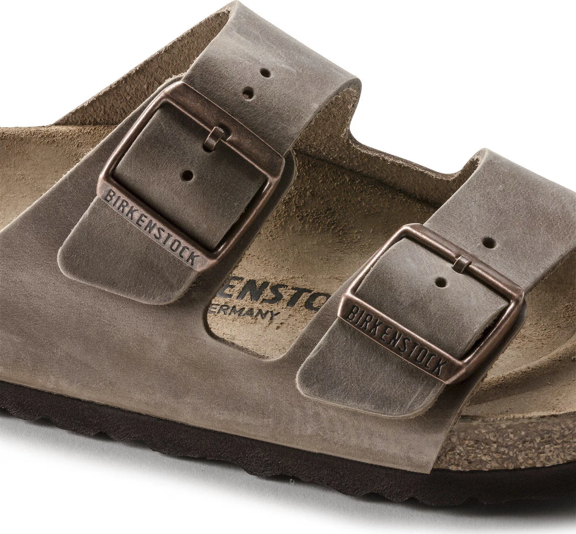 Birkenstock Unisex Arizona Oiled Leather Narrow Tobacco Brown