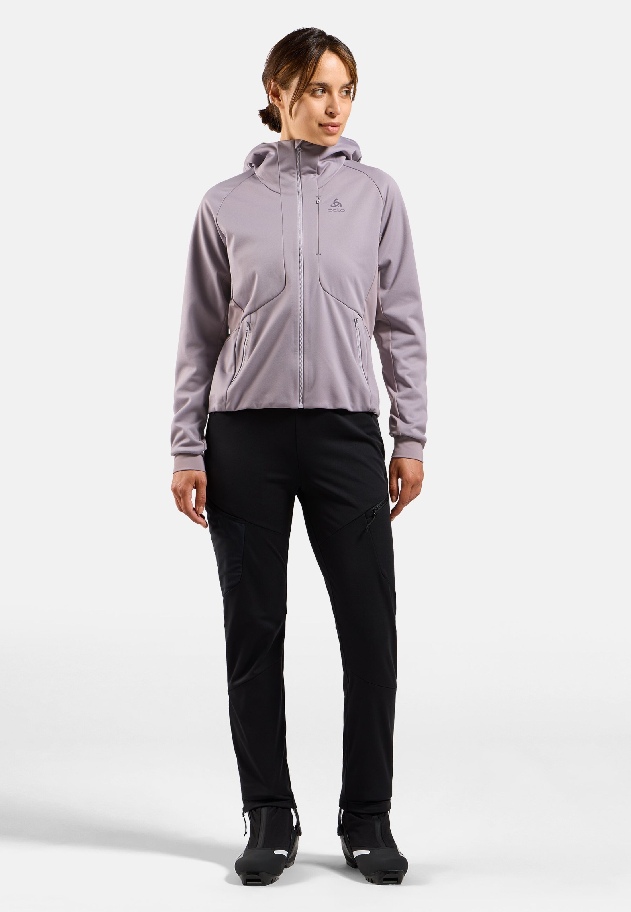 Winddichte Zeroweight X-Warm Langlaufjacke in gray ridge