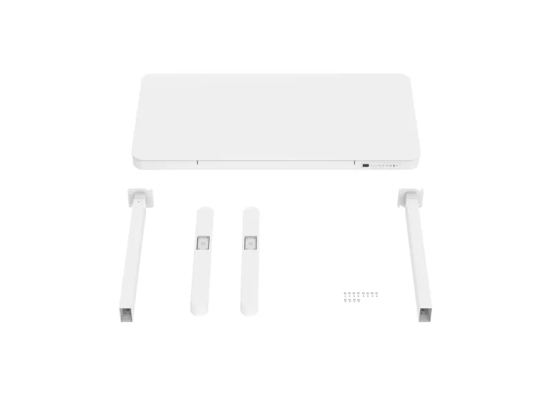 Activejet -skrivebord med elektrisk højdejustering 140x70 ET119W-C hvid, Hvid, 45 kg, 725 - 1225 mm, Træ, Rektangulær form, Stål