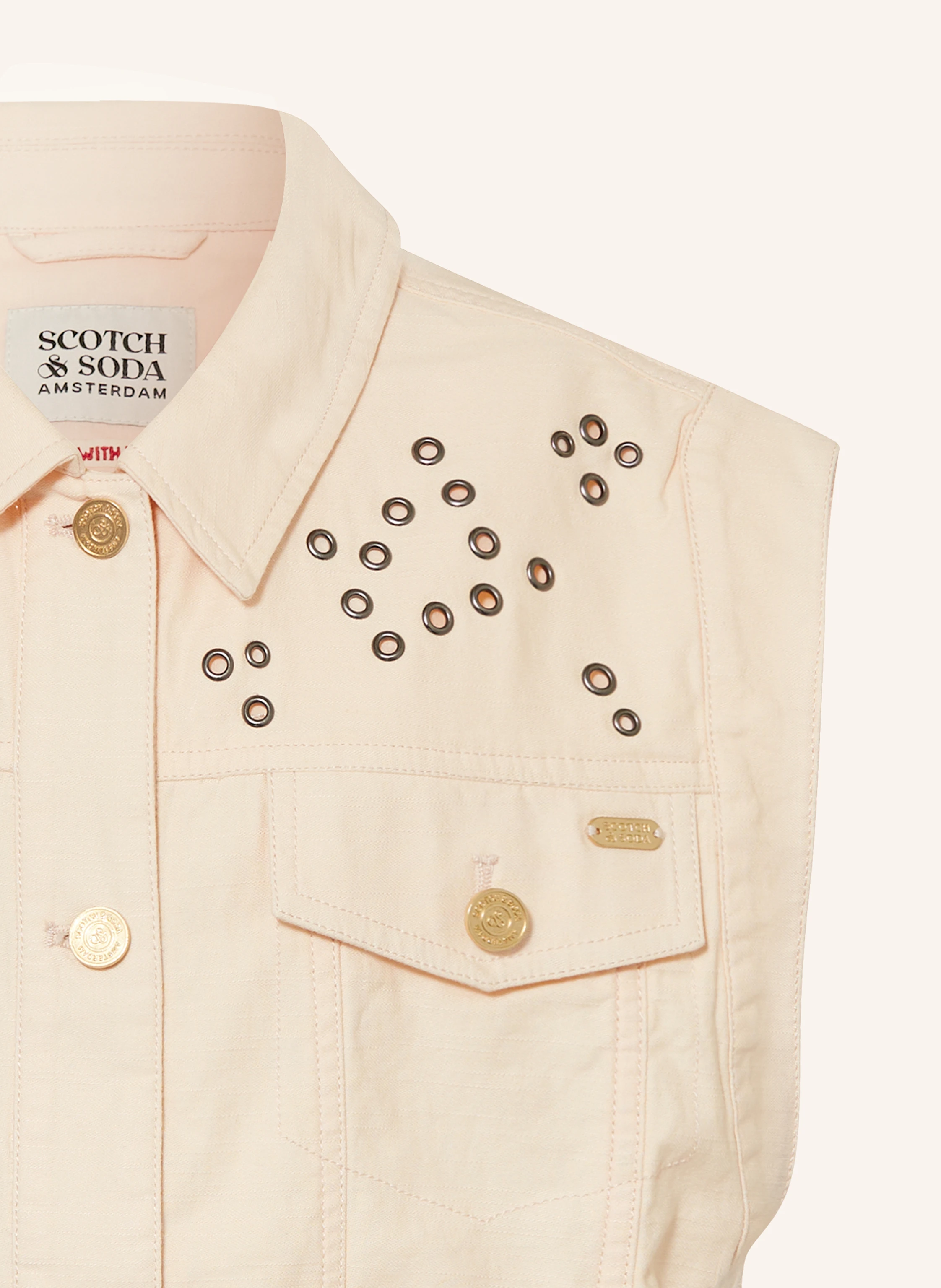 SCOTCH & SODA Jeansweste mit Nieten