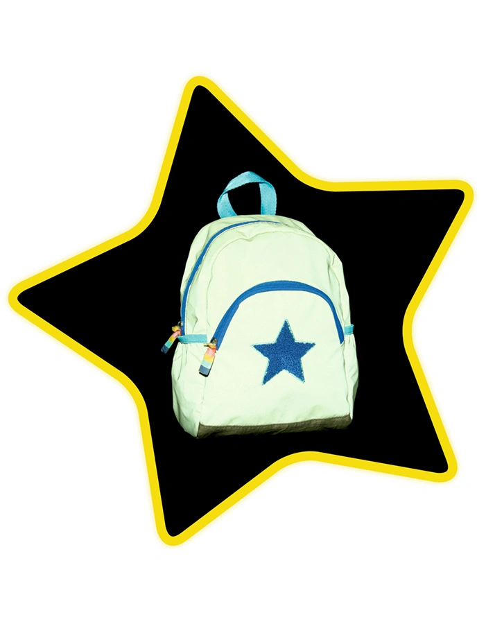 Kinderrucksack GLÜHWÜRMCHEN (22x29x12) vollreflektierend in olive