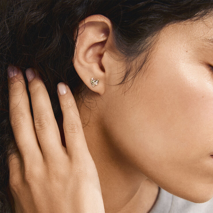 Pilgrim RYAN heart earrings gold-plated Guld