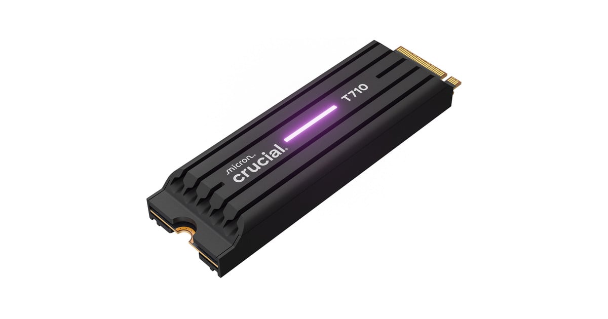 CrucialT710 2 TB SSD  (PCIe 5.0 x4, NVMe 2.0, M.2 2280, incl. heatsink)