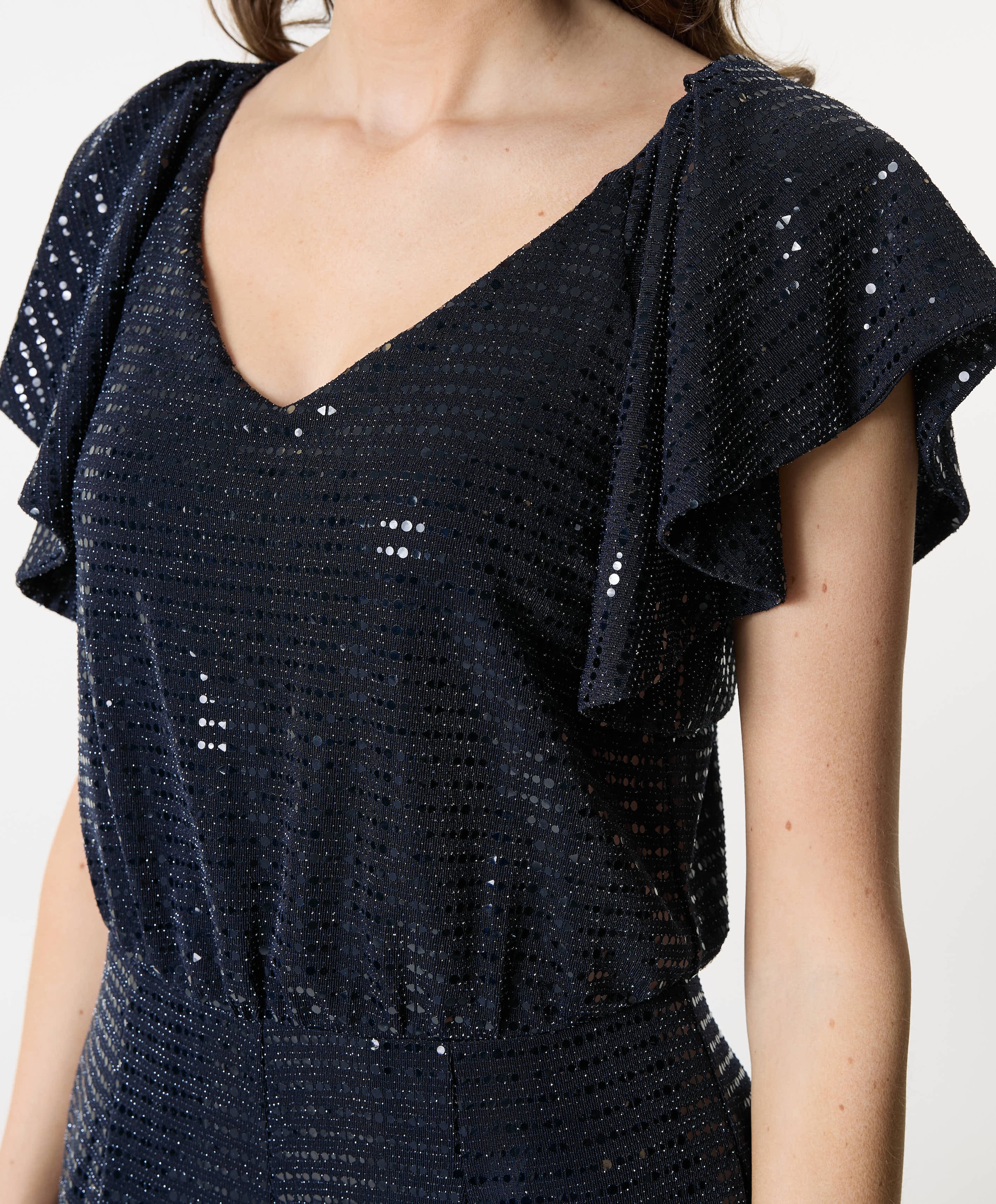 Vera Mont Overall Lang 1/2 Arm dames jumpsuit blauw