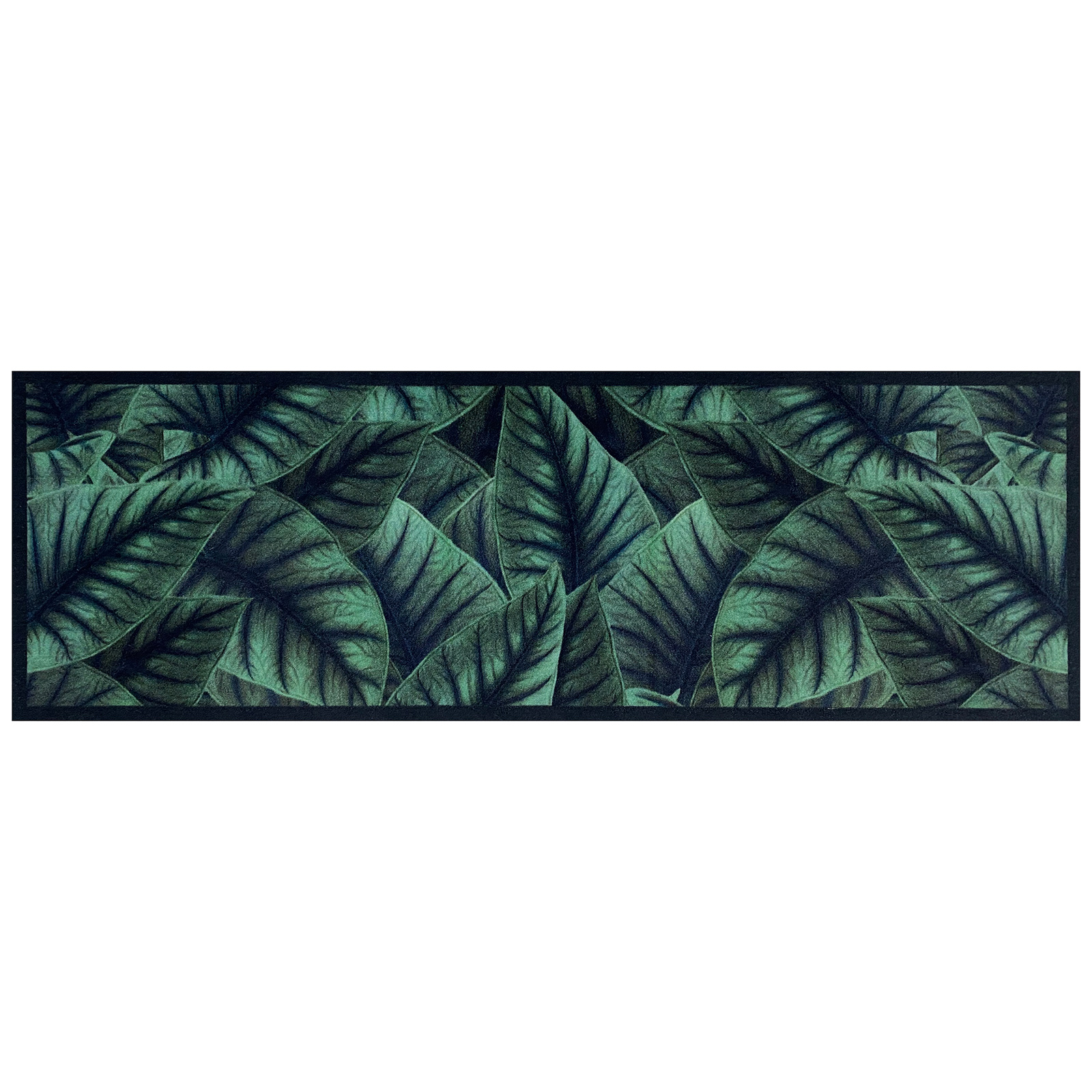 Läufer Tripple Leaves Green - grün - 50x150 cm
