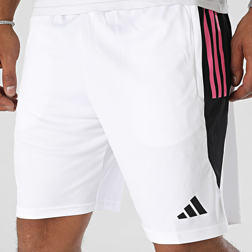 Short Jogging A Bandes Juventus HZ5048 Blanc Noir Rose