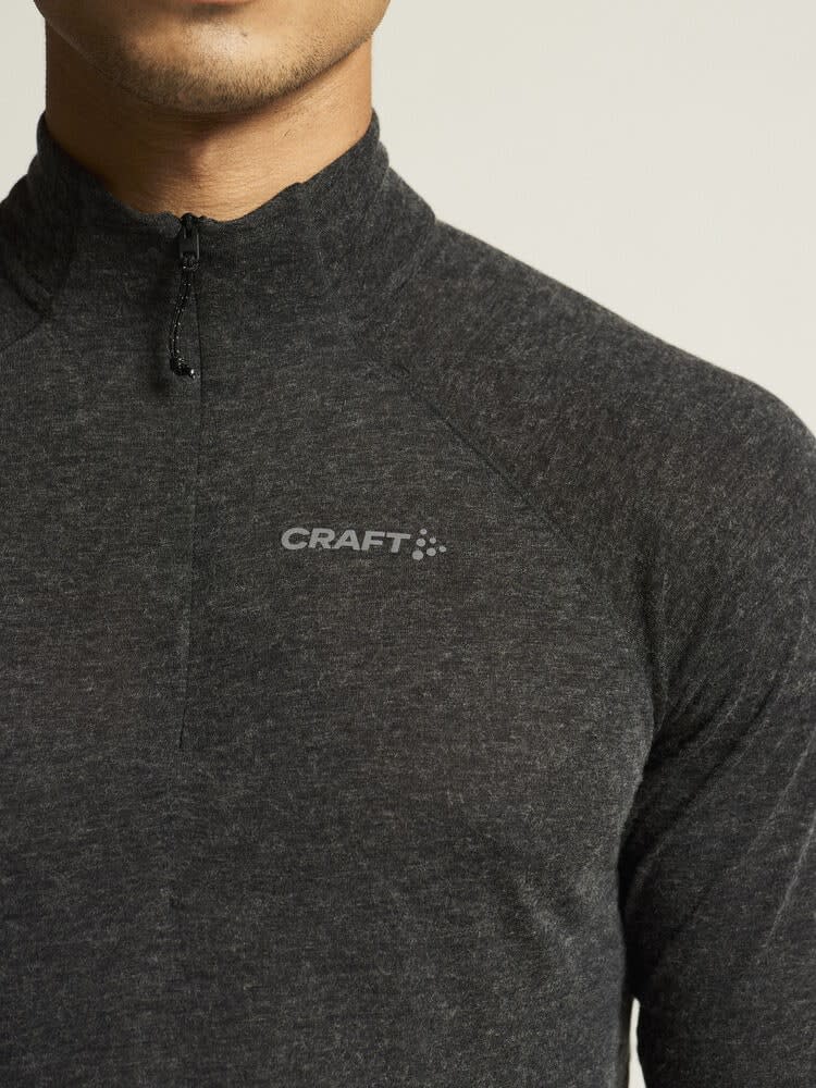 Craft Men's ADV SubZ Wool LS Tee 3 Black-Melange