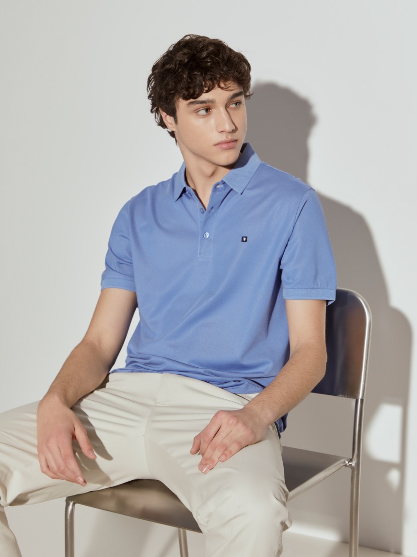 Polo regular fit manga curta