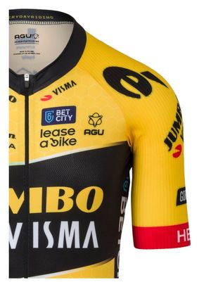 Maillot Manches Courtes AGU Premium Team Jumbo-Visma Jaune