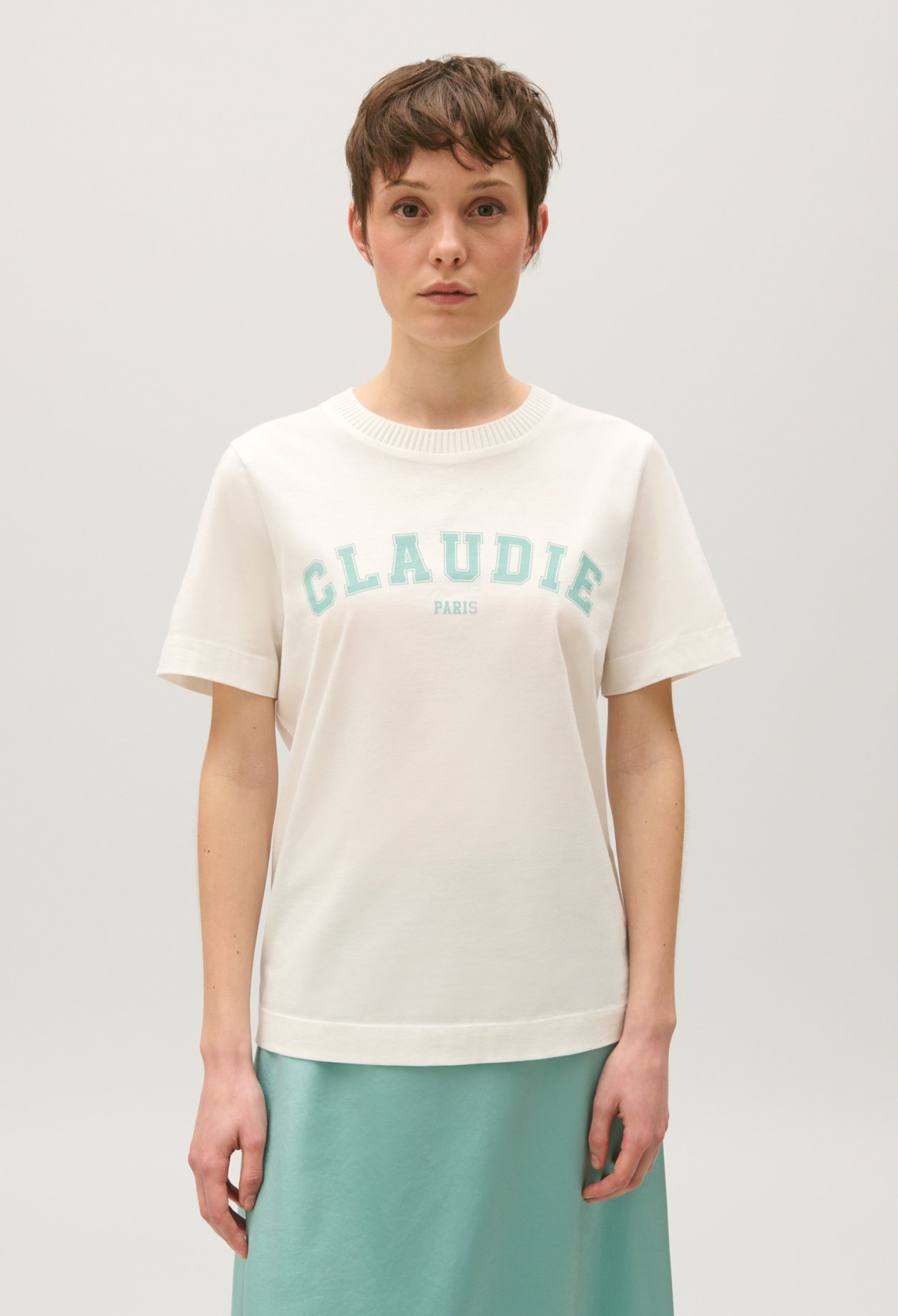 T-shirt coton CLAUDIE Paris ecru
