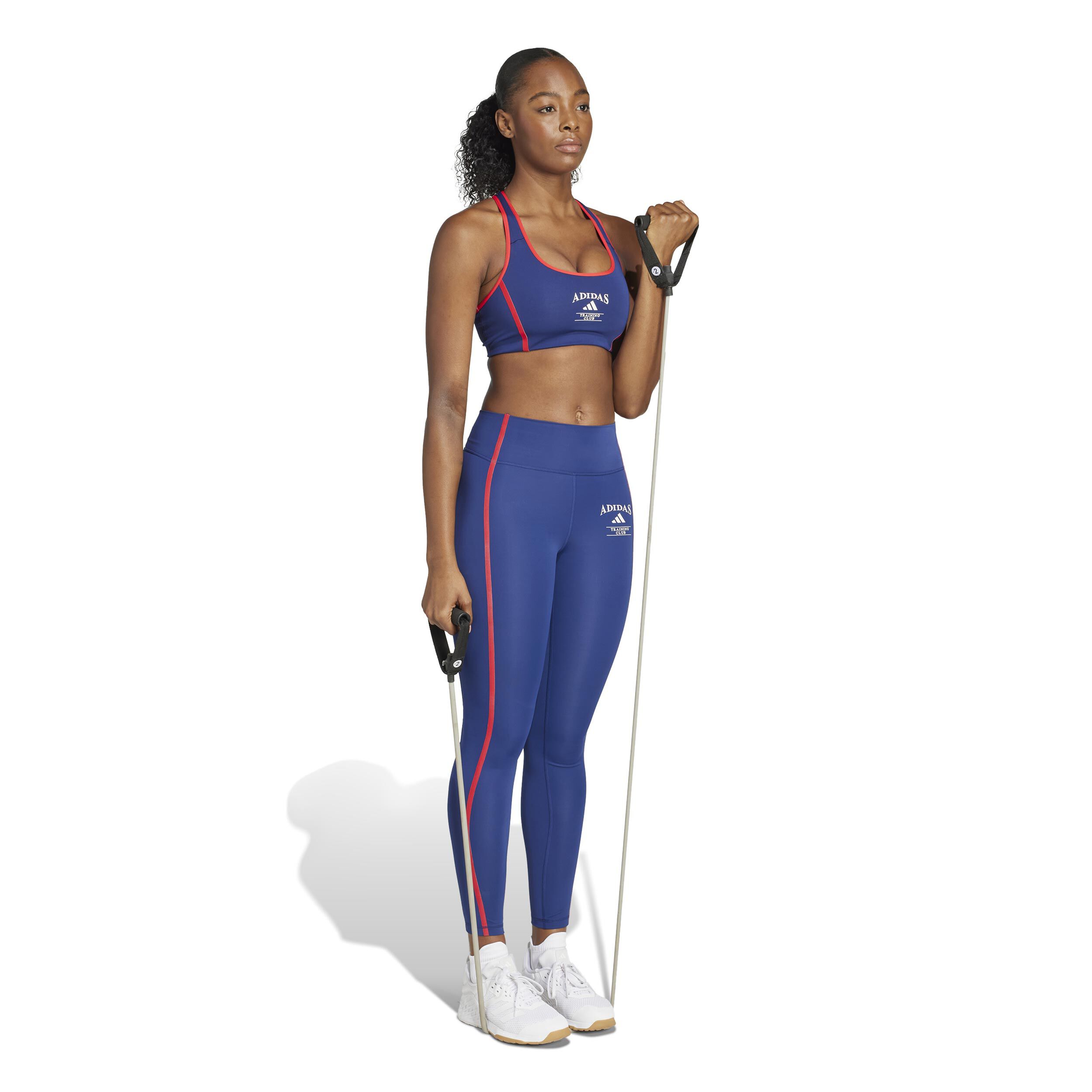 adidas Optime Heritage Collant Tight Femmes - Bleu Foncé , Rouge