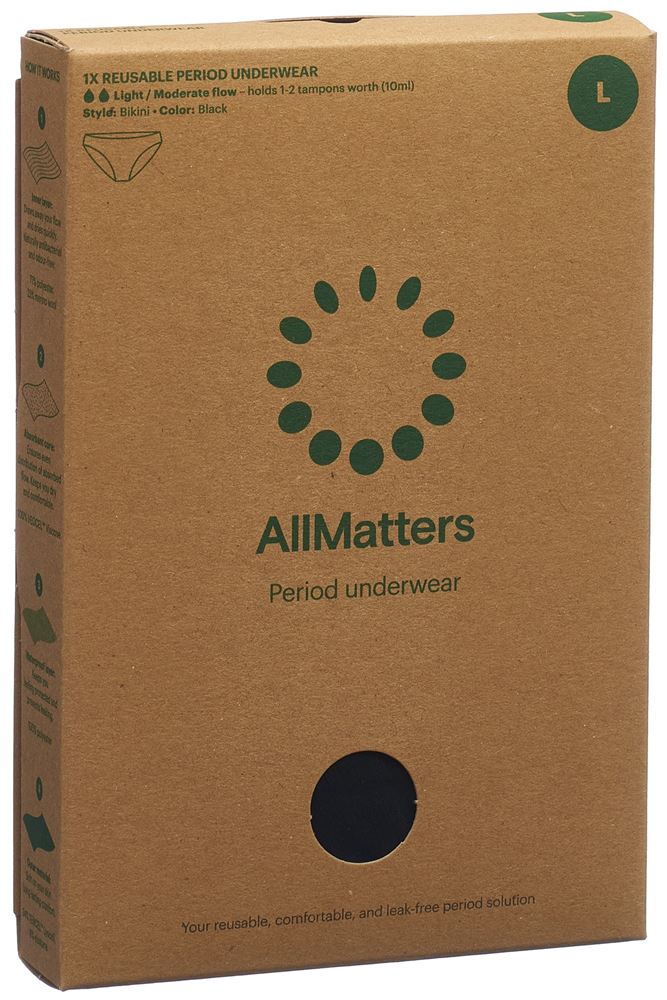 ALLMATTERS Periodenunterwäsche Slip L light/moderate Karton 1 Stk