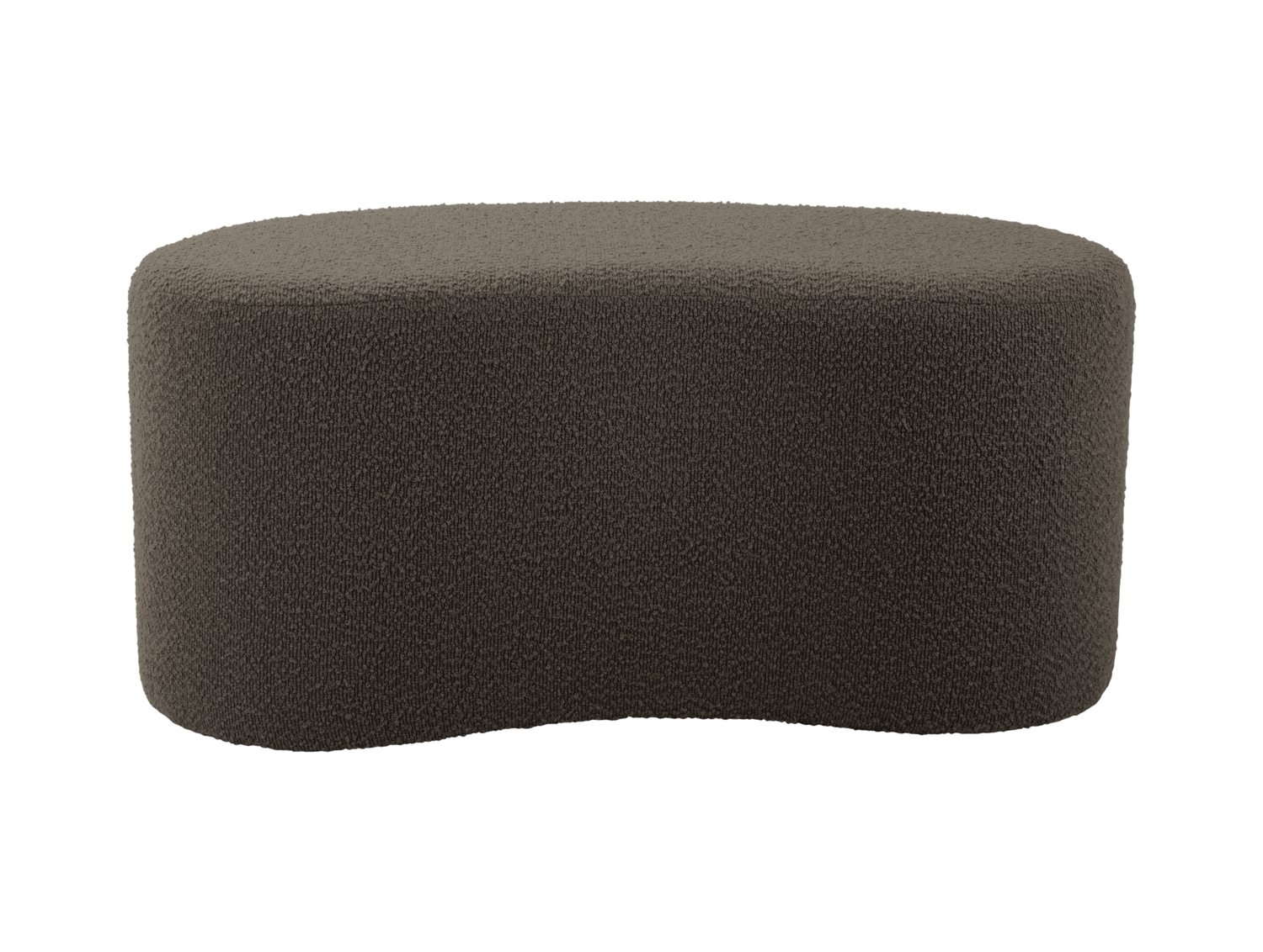 Pouf Ada wave bouclé taupe green
