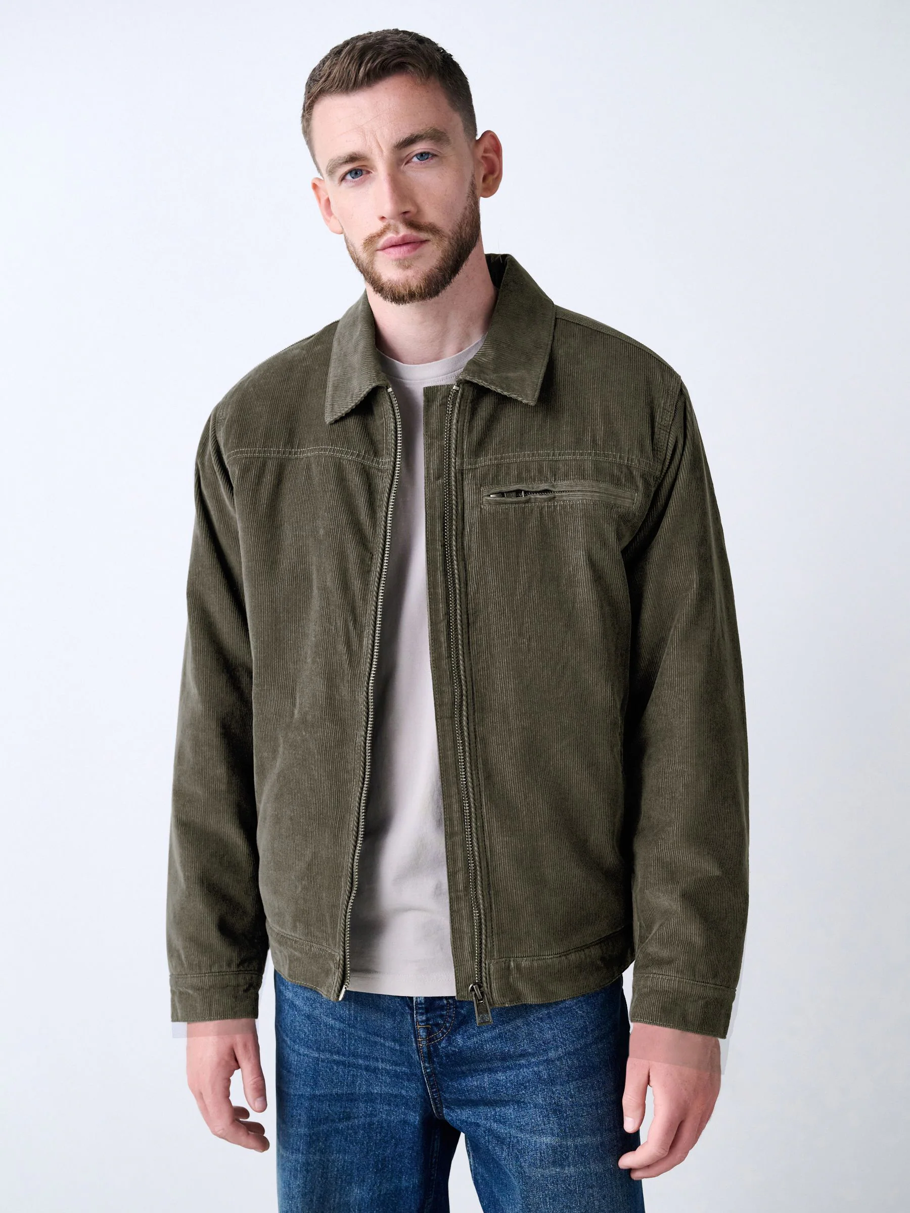 Paddenstoelbruin - Corduroy Borg Lined Jacket