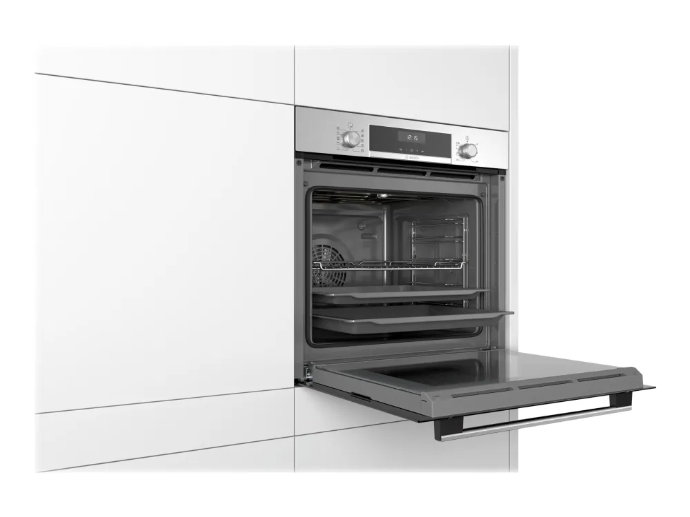Bosch Serie | 6 HBG517CS1S - Ovn - til indbygning - niche - bredde: 56 cm - dybde: 55 cm - højde: 58.5 cm - med selv-rengøring - Klasse A - rustfrit stål