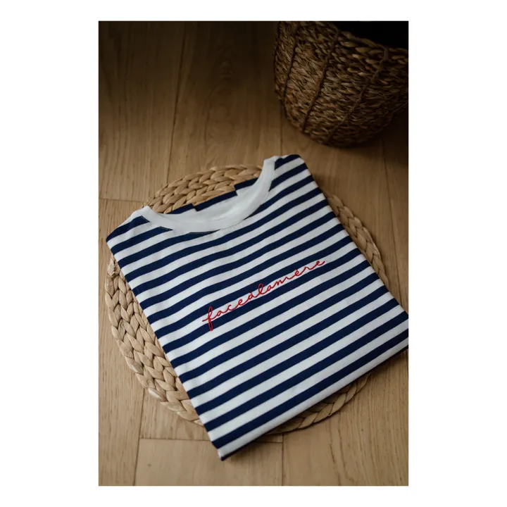 Tajinebanane T-Shirt d'allaitement Face à la mère | Bleu marine