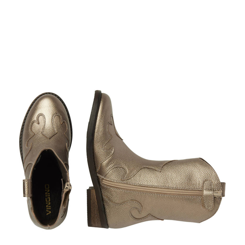 Vingino Lunaleren cowboylaarzen goud