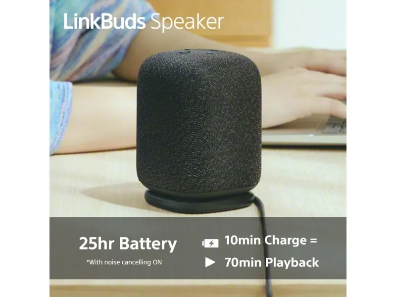 Sony LinkBuds SRS-LS1 - Højttaler - til transportabel brug - trådløs - Bluetooth - App-kontrolleret - 2-vejs - sort