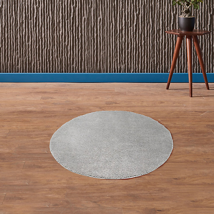 Tapis rond microfibre Markky ⌀70 cm gris