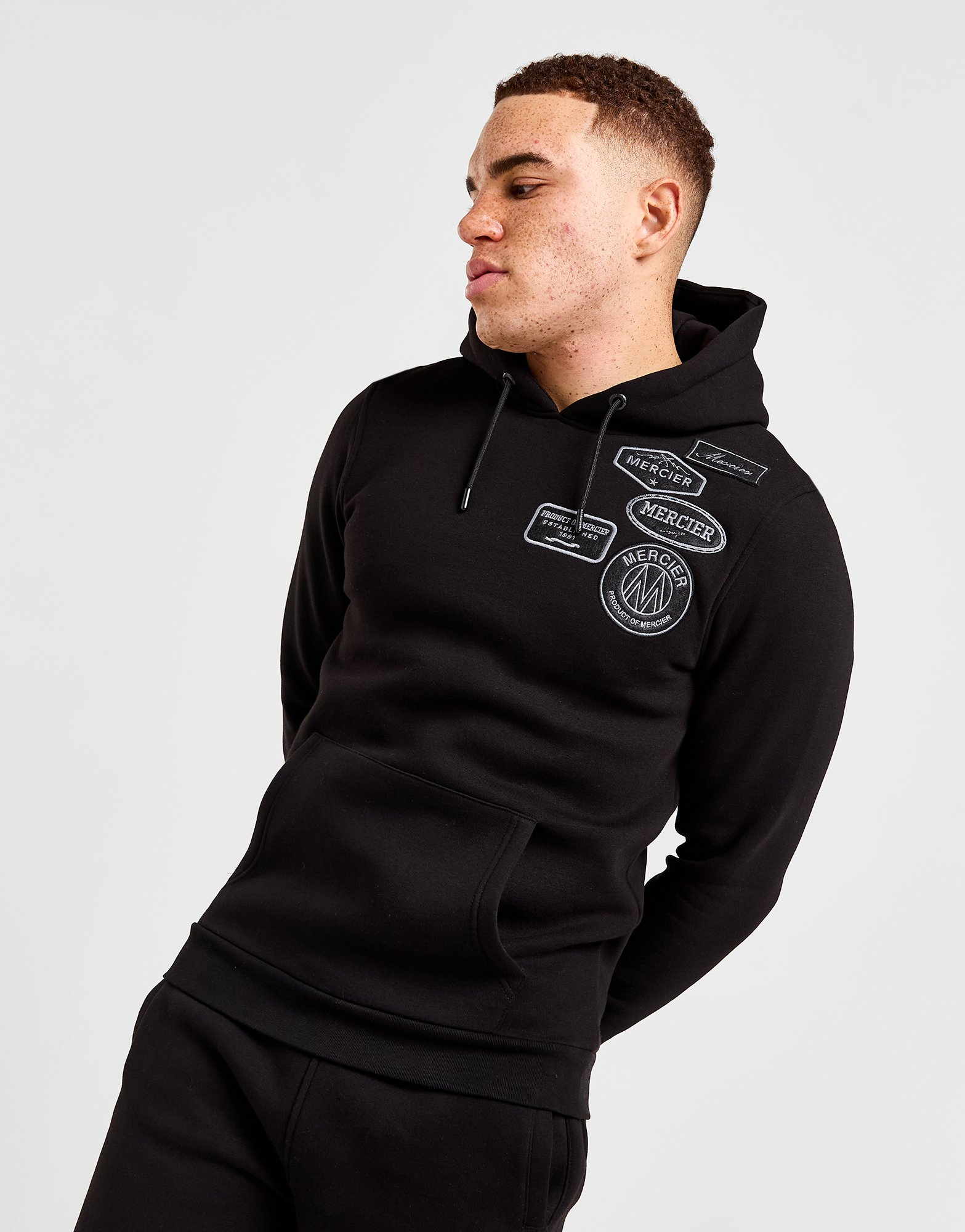 MERCIER Sweat à capuche Mono Badge Homme