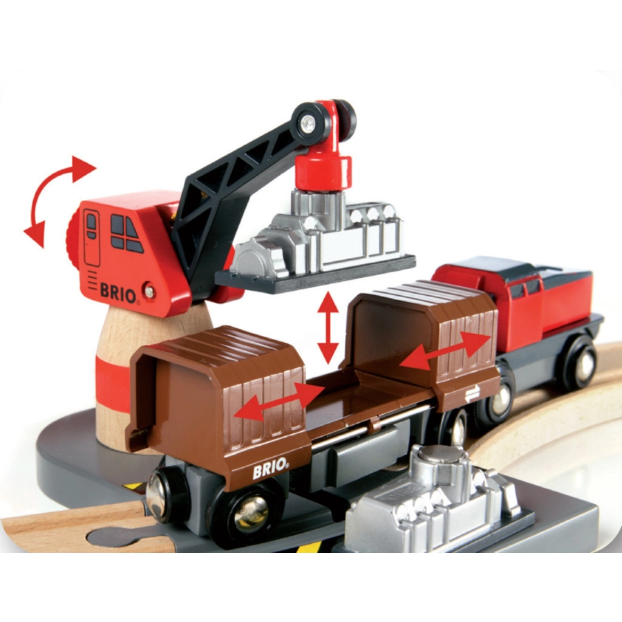BRIO® WORLD Straßen und Schienen Bahn Set Deluxe