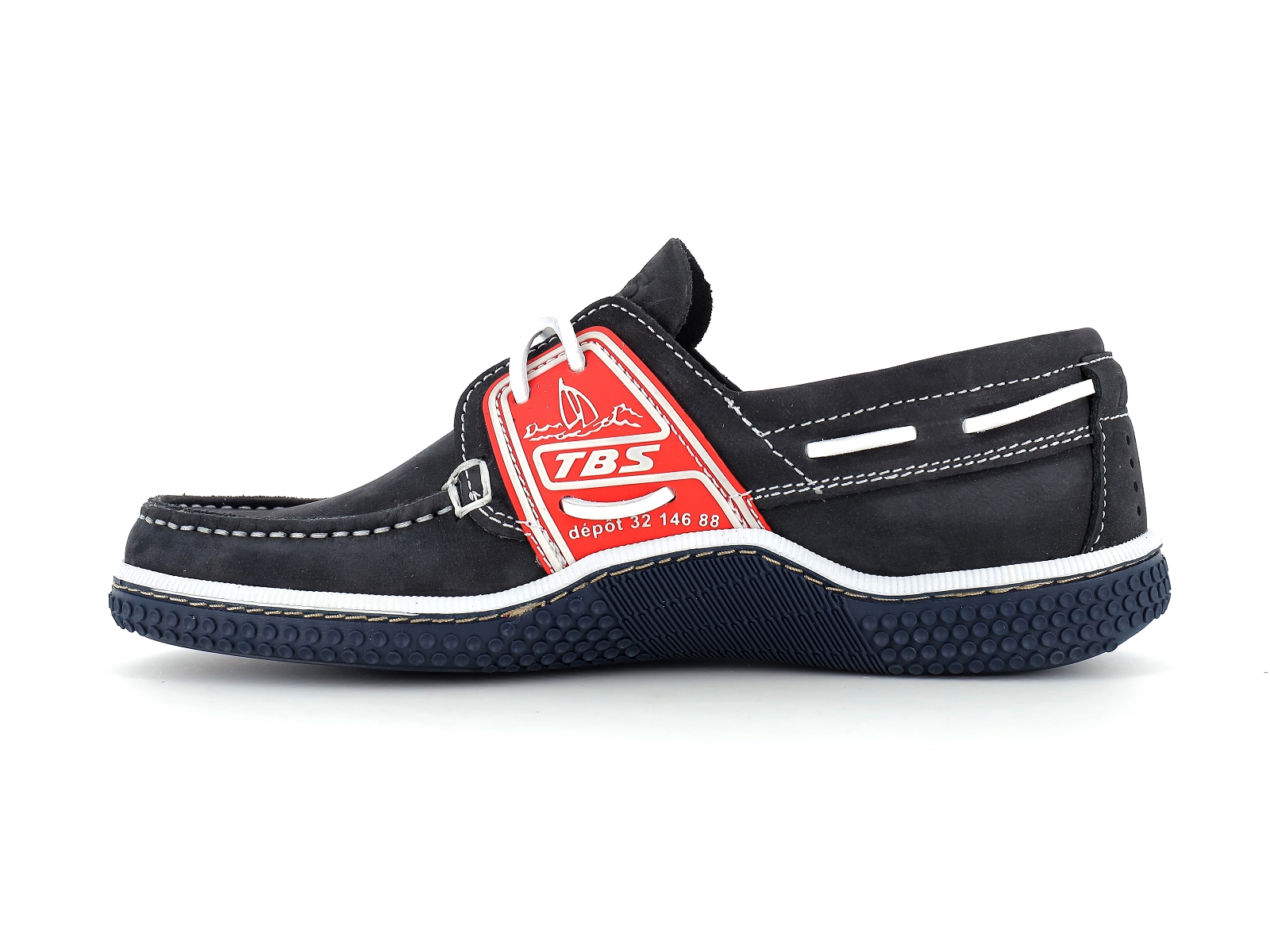 Tbs-GLOBEK Cuir gras Marine Rouge
