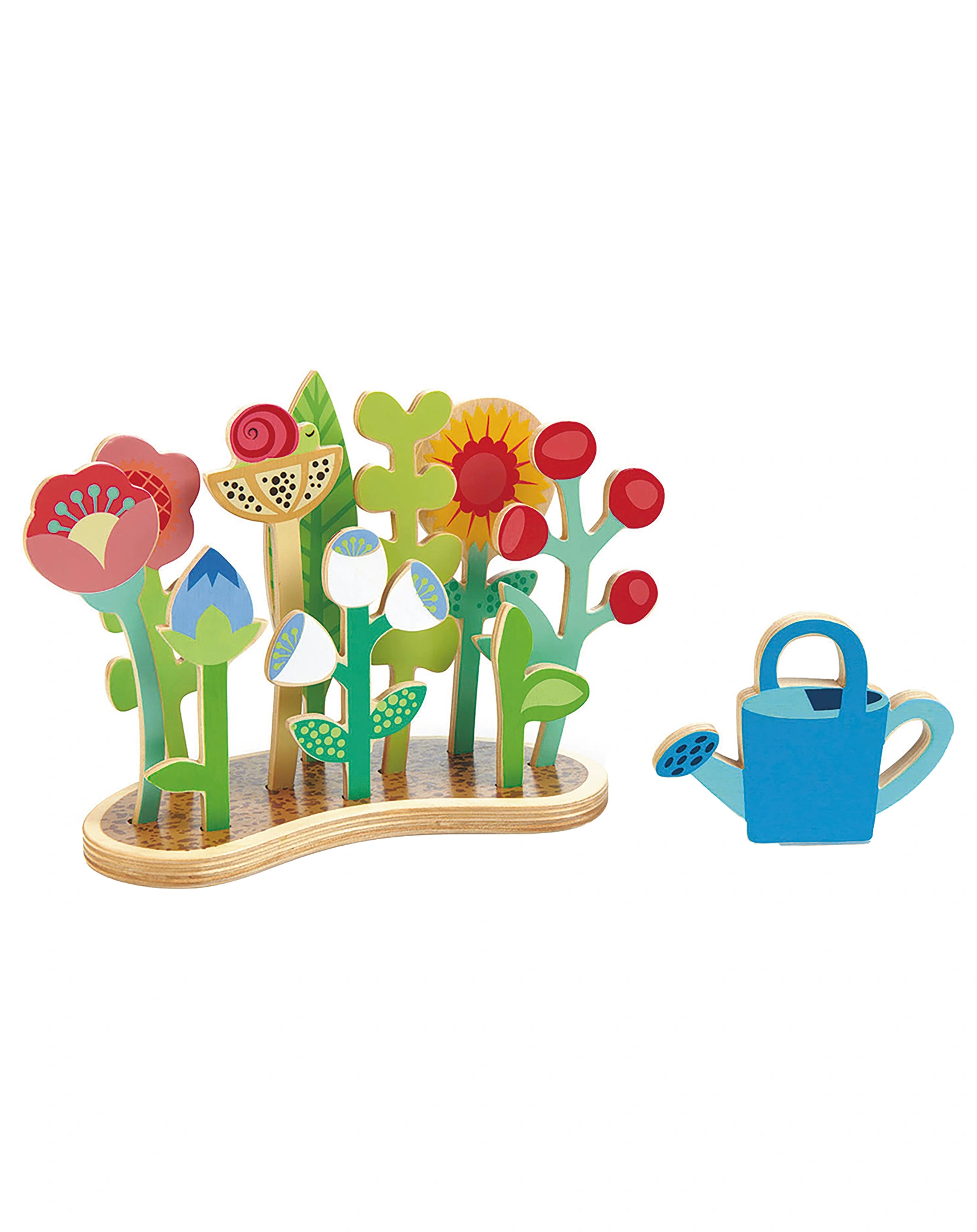 Holz-Spielzeug BLUMENBEET 12-teilig zum Stecken