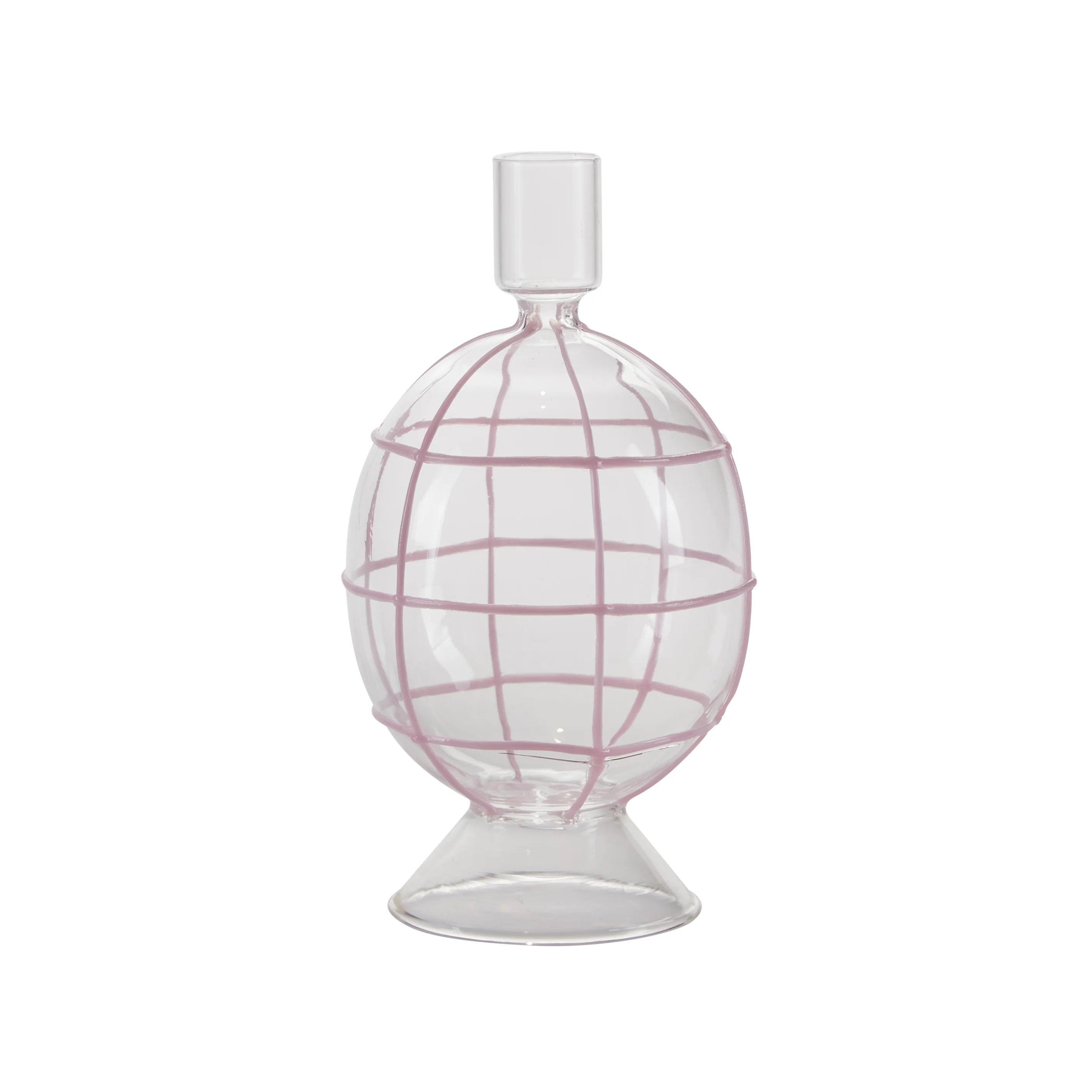 Bahne Interior  Ball lysestage, rosa - H19 cm.